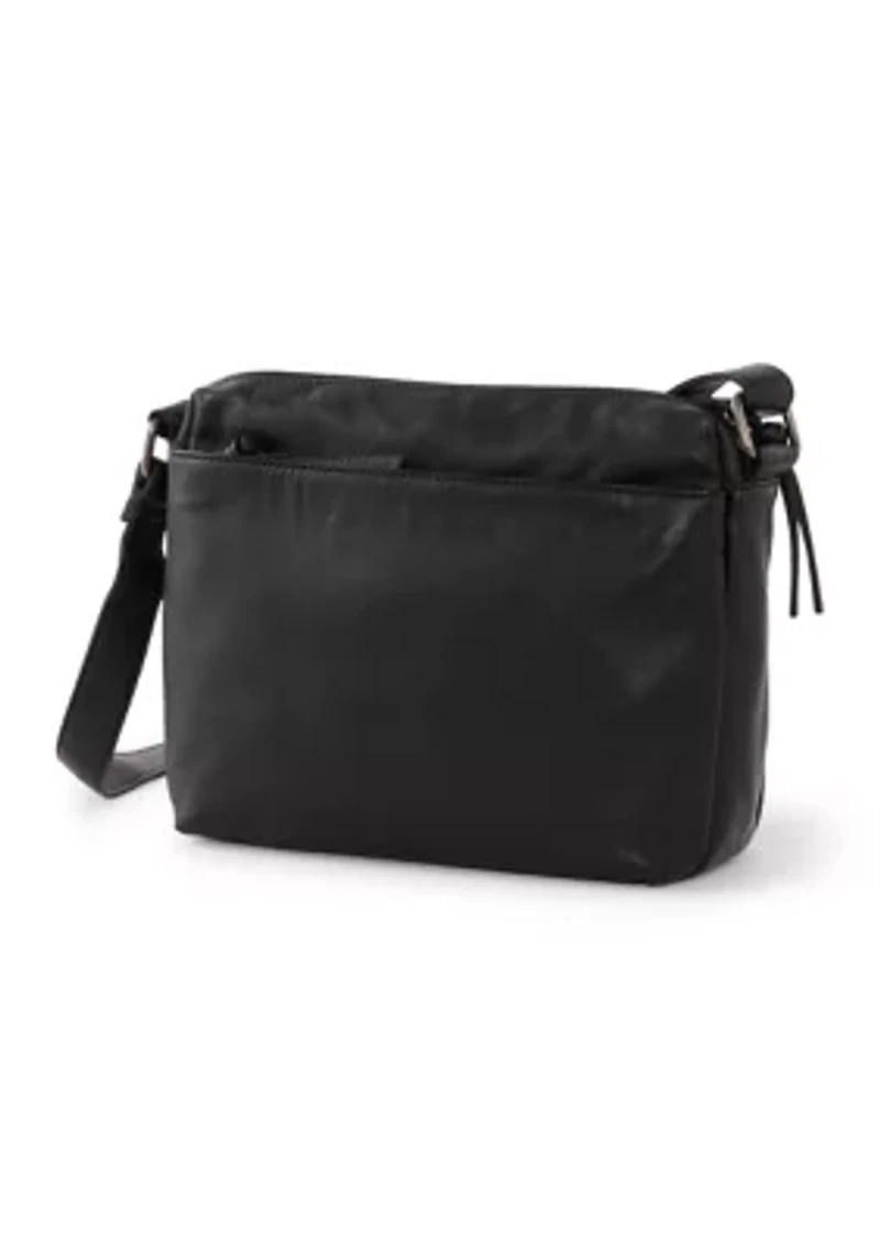 Multi Zip Panel Crossbody Bag