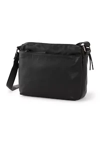 Multi Zip Panel Crossbody Bag