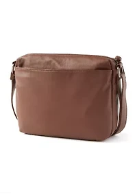 Multi Zip Panel Crossbody Bag