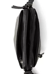 Multi Zip Panel Crossbody Bag