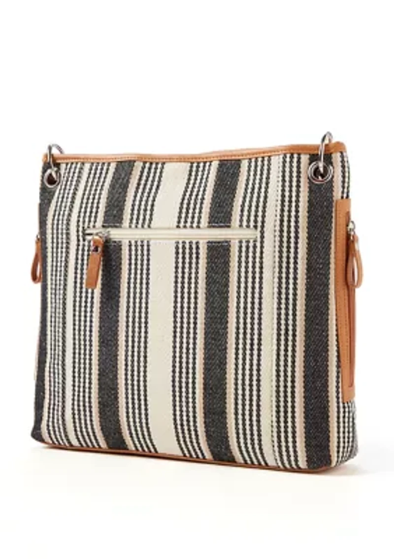 Canvas Stripe Crossbody Bag