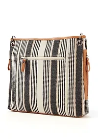Canvas Stripe Crossbody Bag