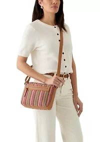 Canvas Stripe Small Crossbody Bag