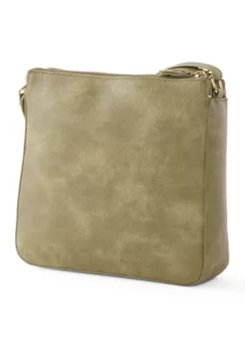 Diamond Perforated Detail Crossbody Bag