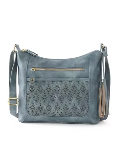 Diamond Perforated Detail Shoulder Bag