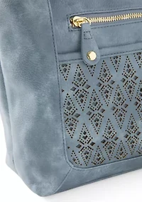 Diamond Perforated Detail Shoulder Bag