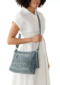 Diamond Perforated Detail Shoulder Bag