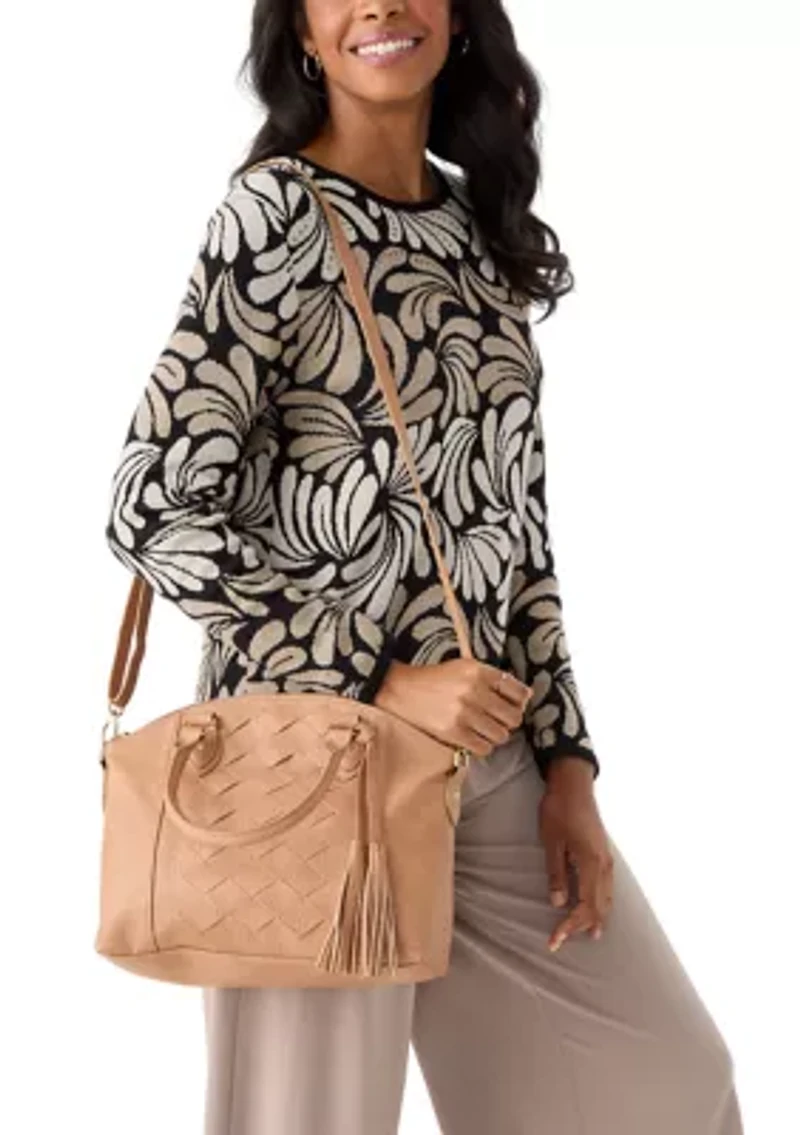 Woven Dome Satchel 