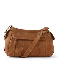 Washed Distressed Pebble Shoulder Bag