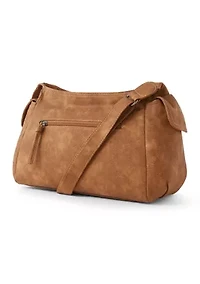 Washed Distressed Pebble Shoulder Bag