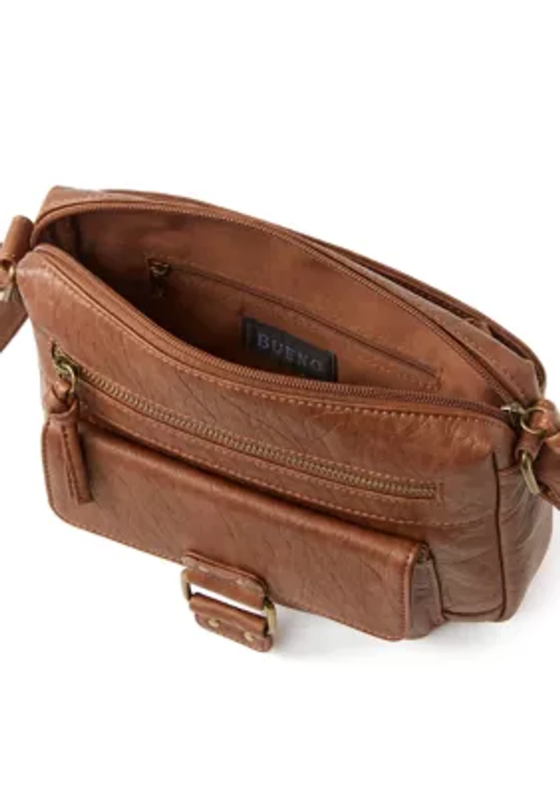 Buckle Front Pocket Crossbody Bag