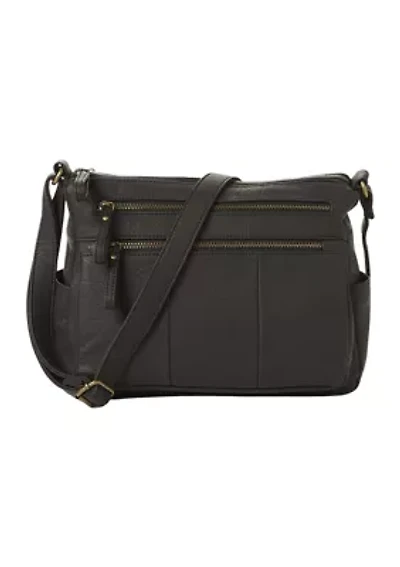 Double Zip Pocket Shoulder Bag