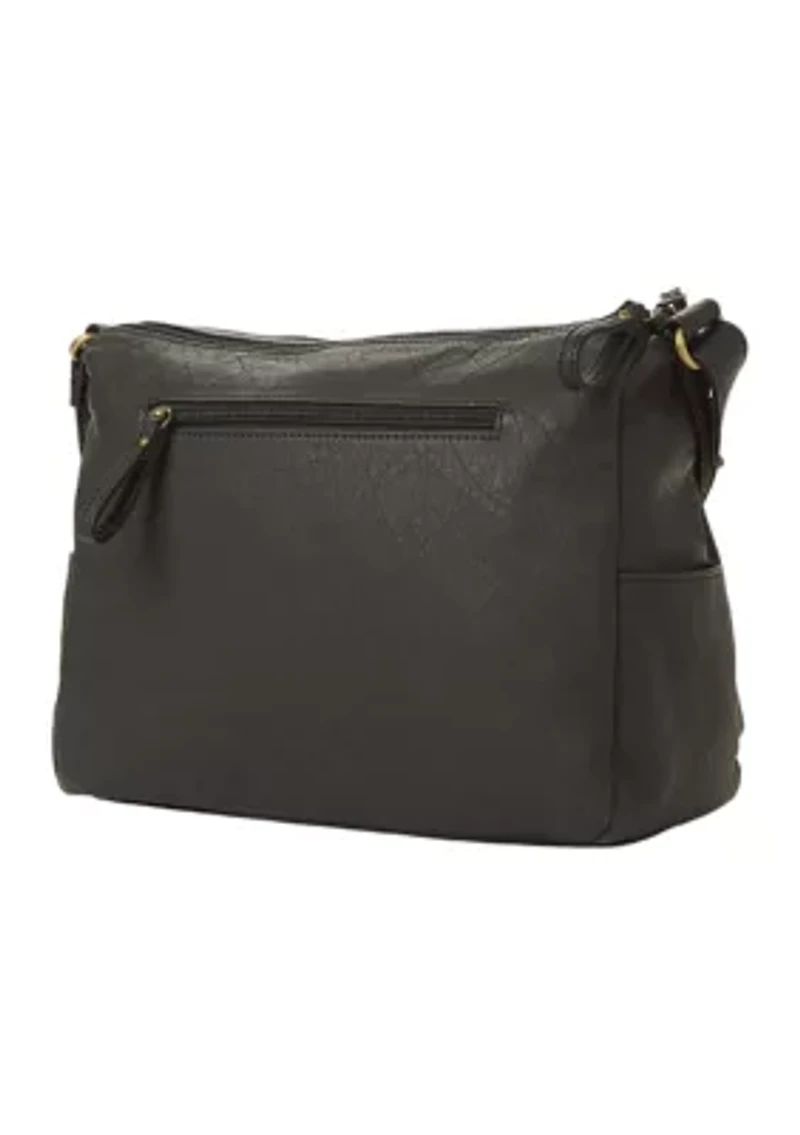 Double Zip Pocket Shoulder Bag