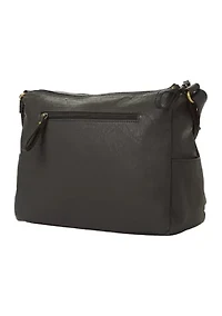 Double Zip Pocket Shoulder Bag