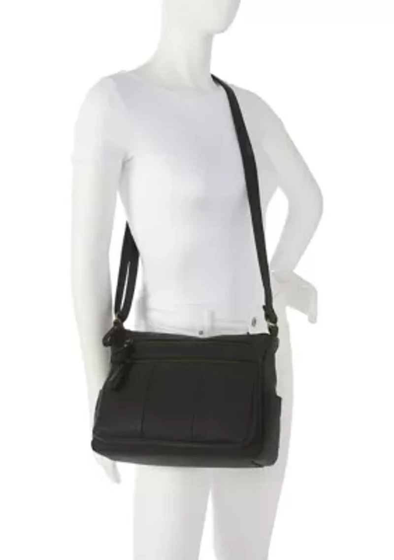 Double Zip Pocket Shoulder Bag