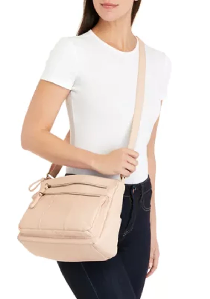 Double Zip Pocket Shoulder Bag