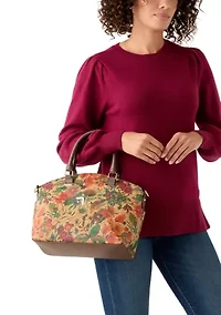 Floral Print Dome Satchel Bag