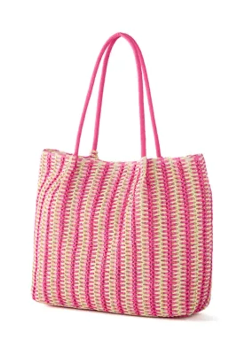 Straw Stripe Tote