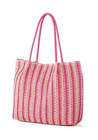 Straw Stripe Tote