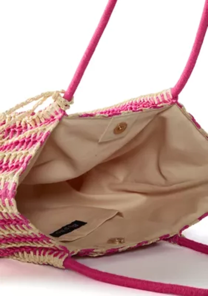Straw Stripe Tote