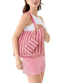 Straw Stripe Tote
