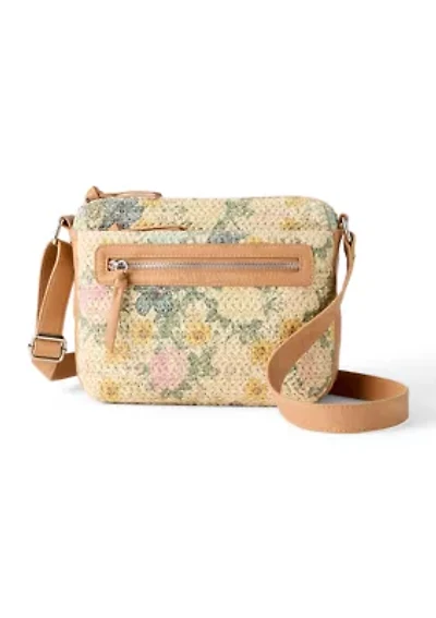 Straw Printed Crossbody Bag