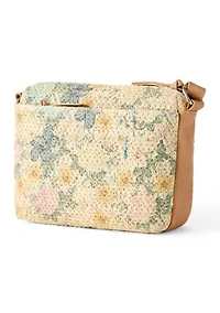 Straw Printed Crossbody Bag