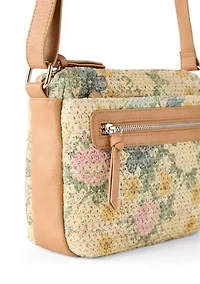 Straw Printed Crossbody Bag