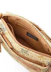 Straw Printed Crossbody Bag