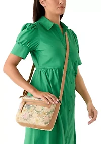 Straw Printed Crossbody Bag