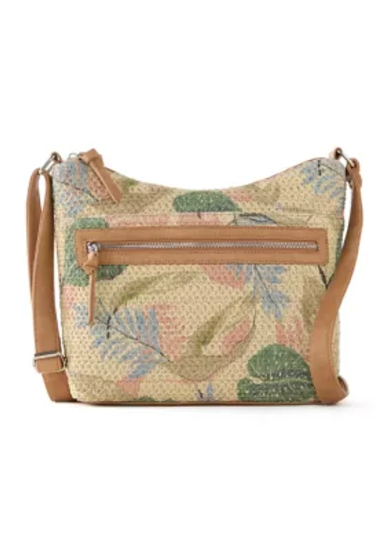 Printed Straw Hobo Bag