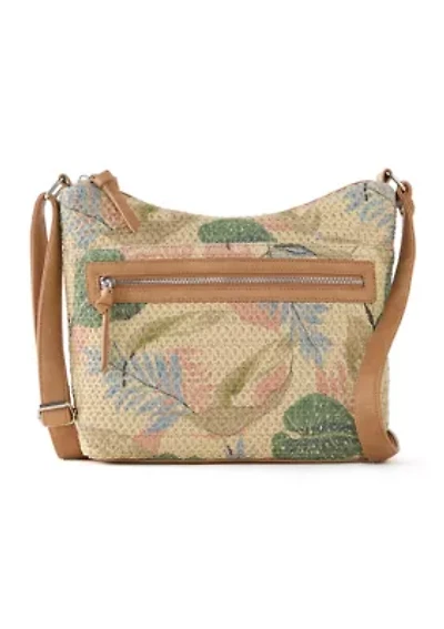 Printed Straw Hobo Bag 