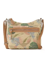 Printed Straw Hobo Bag 