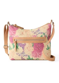 Printed Straw Hobo Bag