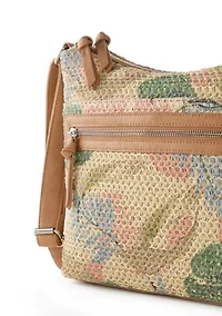Printed Straw Hobo Bag 