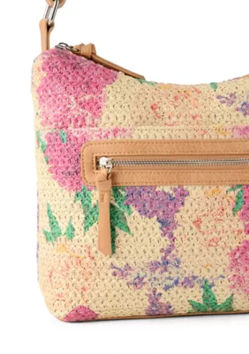 Printed Straw Hobo Bag