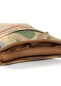 Printed Straw Hobo Bag 