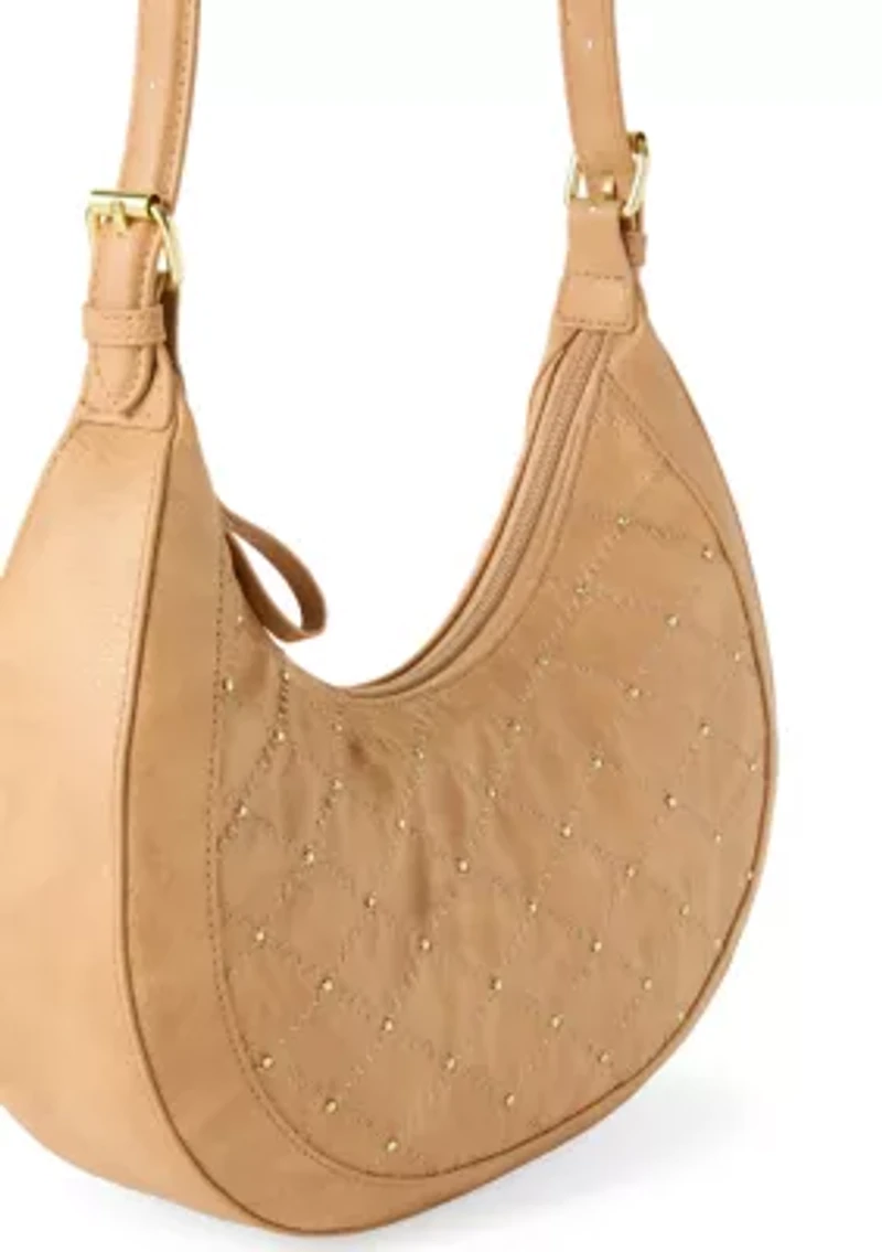 Pacifica Stud Detail Crescent Bag
