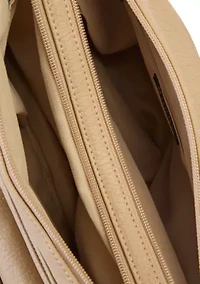 Grainy Washed Flap Front Shoulder Bag