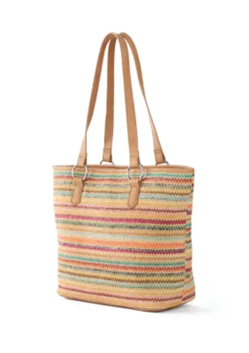 Multicolored Stripe Tote Bag