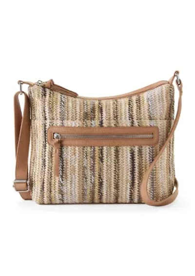 Straw Striped Shoulder Bag