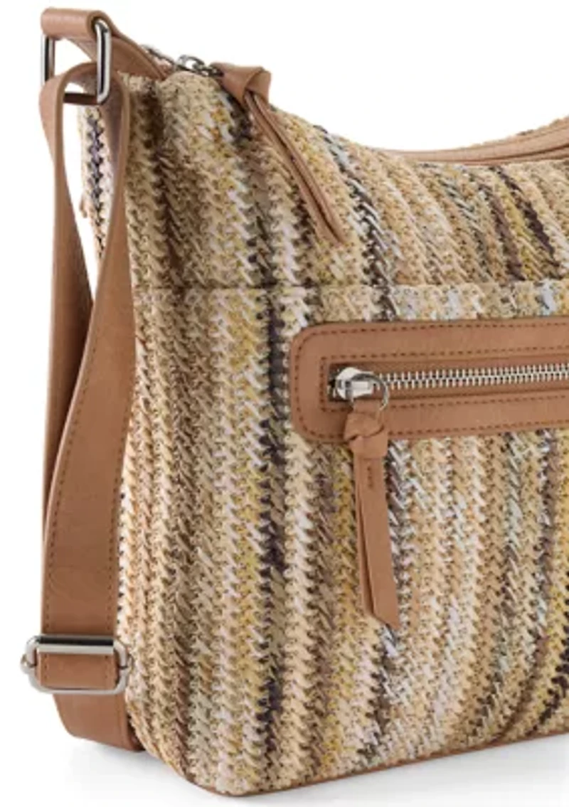 Straw Striped Shoulder Bag