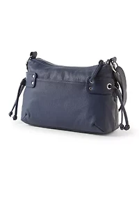 Shoulder Bag with Side Drawstring