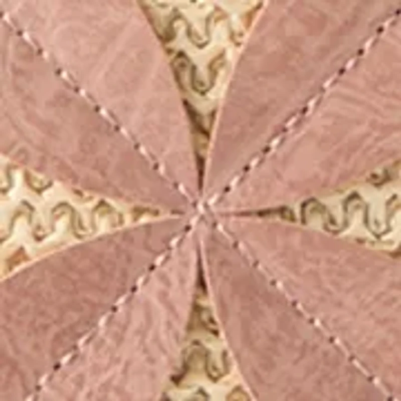 Straw Applique Double Top Handle Tote