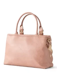 Straw Applique Satchel