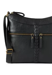 Double Top Zip Hobo Bag