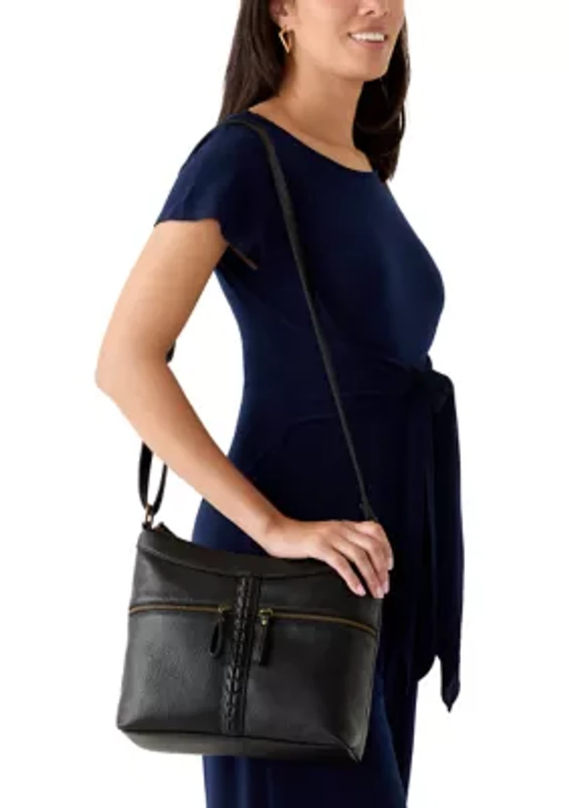 Double Top Zip Hobo Bag