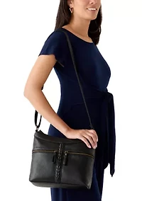 Double Top Zip Hobo Bag