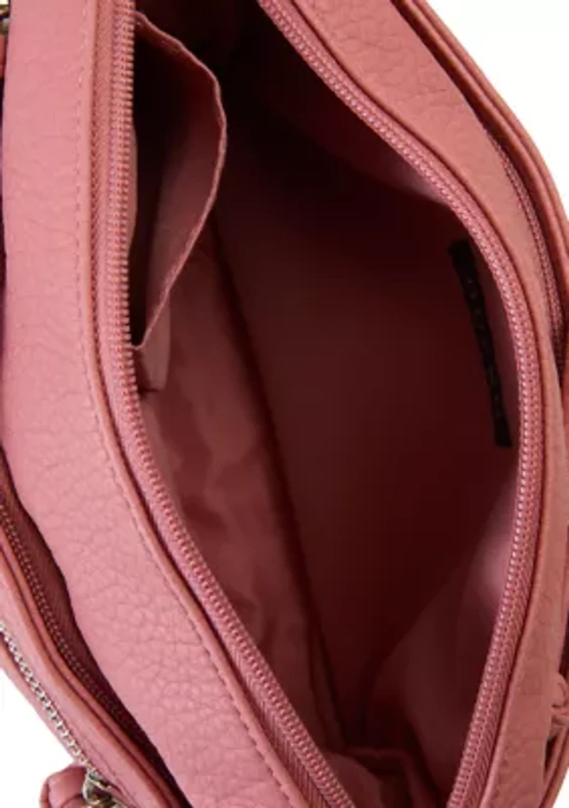 Front Zip Crossbody Bag