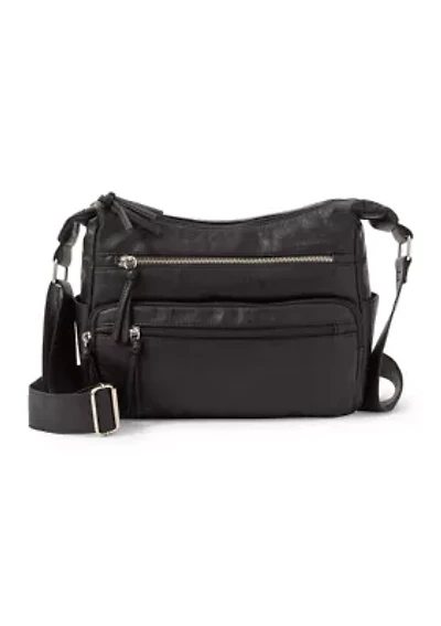 Front Zip Shoulder Bag